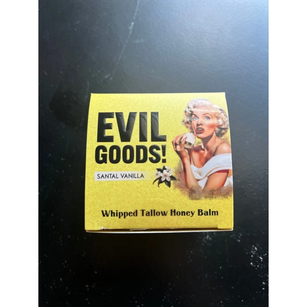 Evil Goods! Santal Vanilla Whipped Tallow Body Balm 4 Oz Used Once